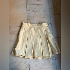 Pull&Bear Yellow Pleated Skater Skirt